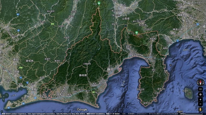 静岡県の地図