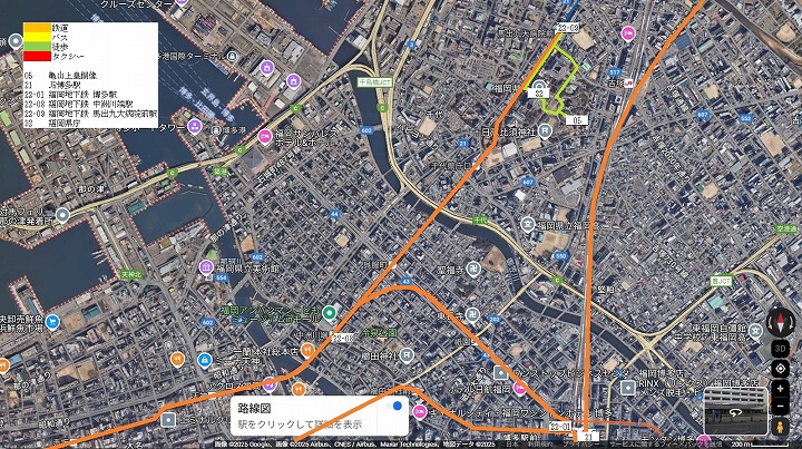 福岡市北部の地図