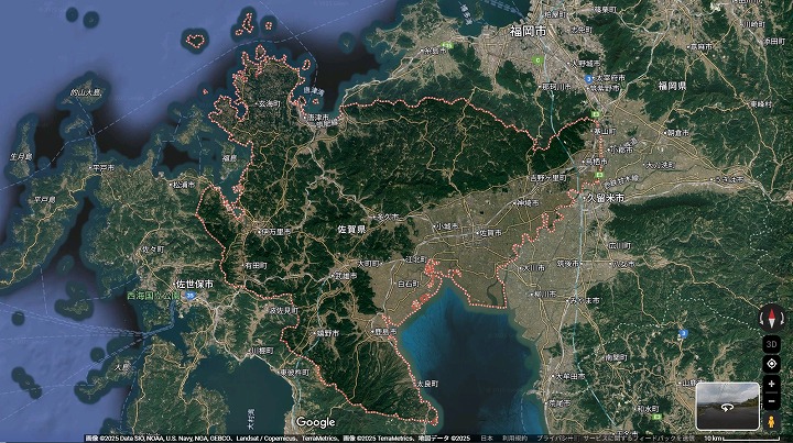 佐賀県の地図