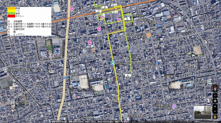 佐賀市中心部の地図