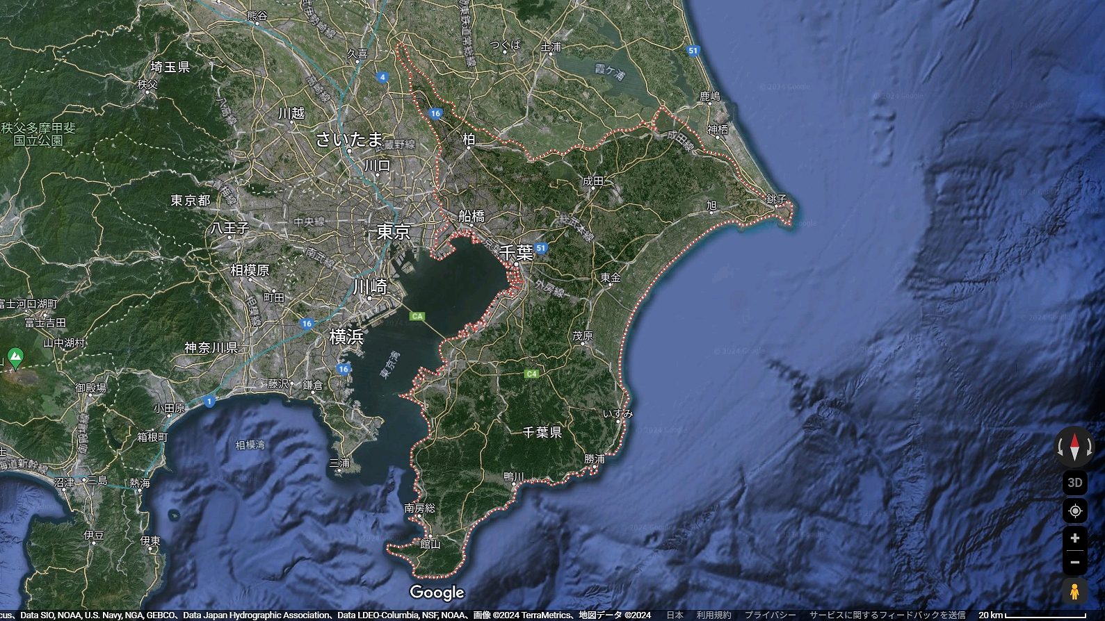 千葉県の地図