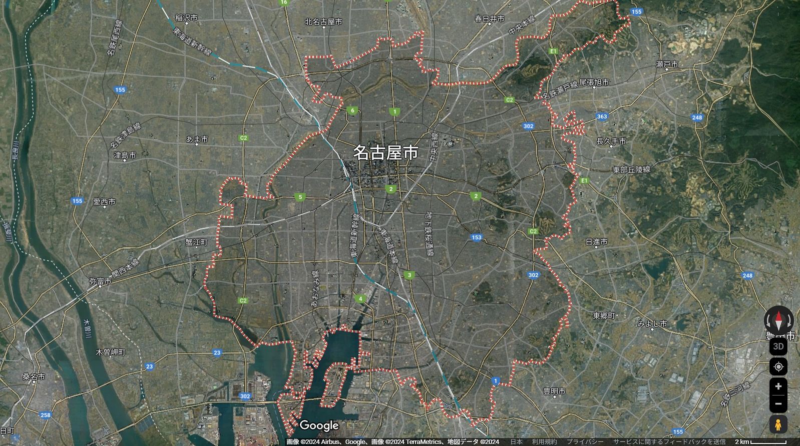 名古屋市の地図