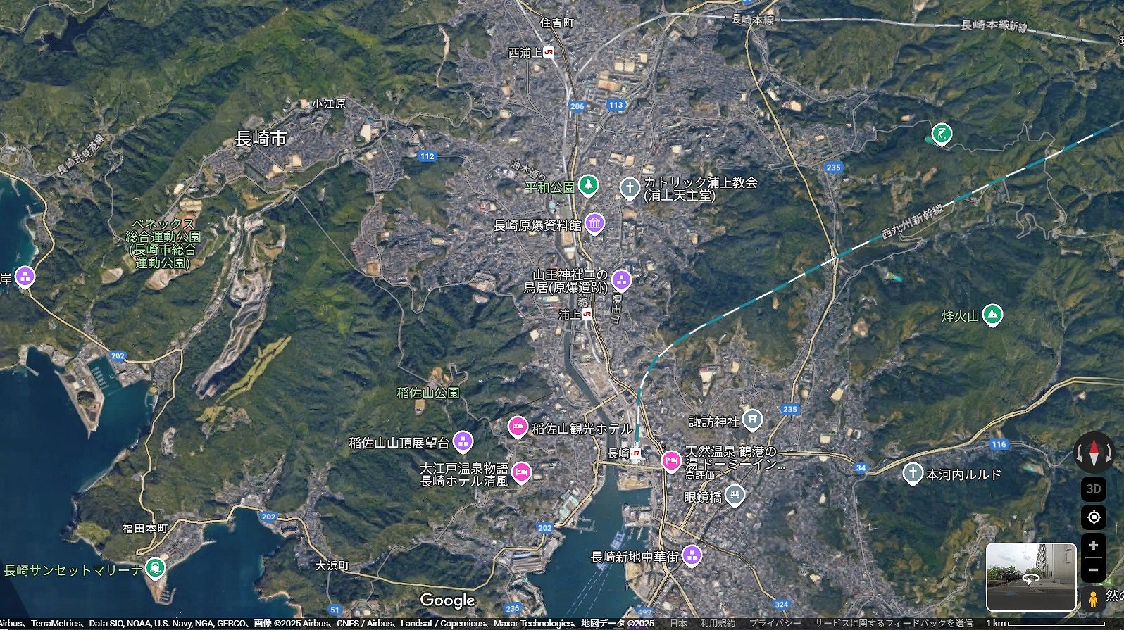 西九州新幹線路線図